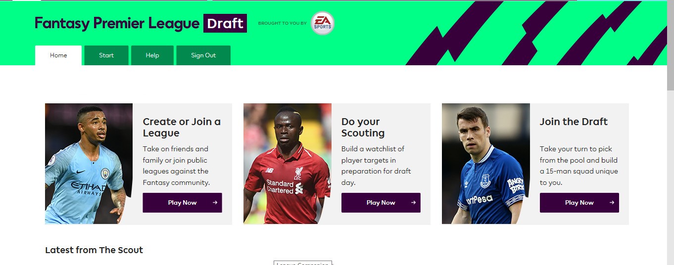 Premier League Draft Fantasy Football