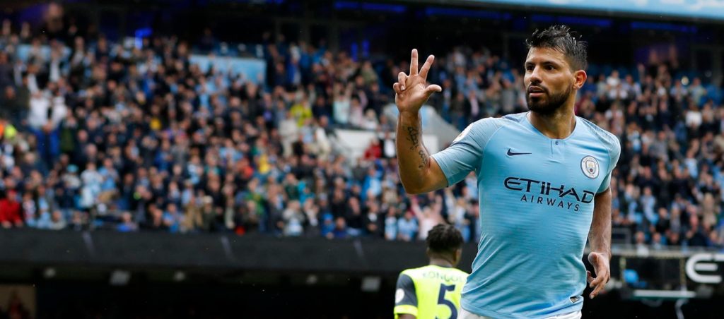 Heavily backed Aguero leads line again for Man City