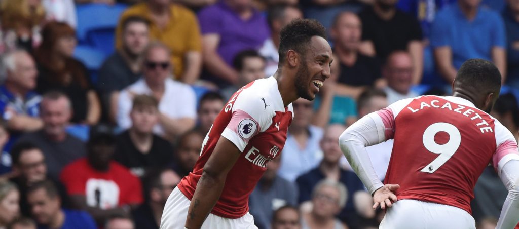 Lacazette scores on first start as Aubameyang also opens his account