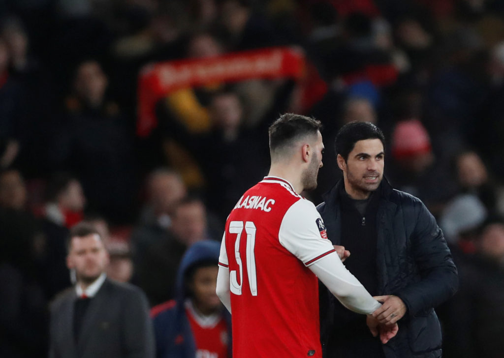 Arteta names unchanged side as Arsenal become increasingly settled