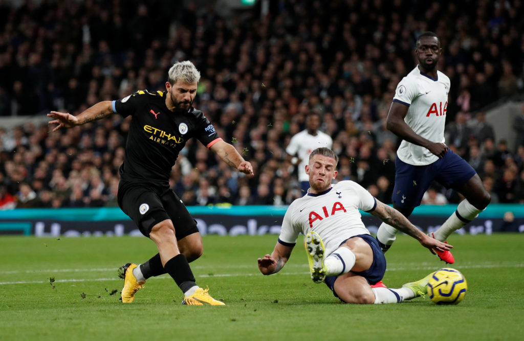 Luckless Aguero blanks as Bergwijn helps Spurs beat ten-man City