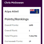An interview with Fantasy Premier League world number one Chris McGowan