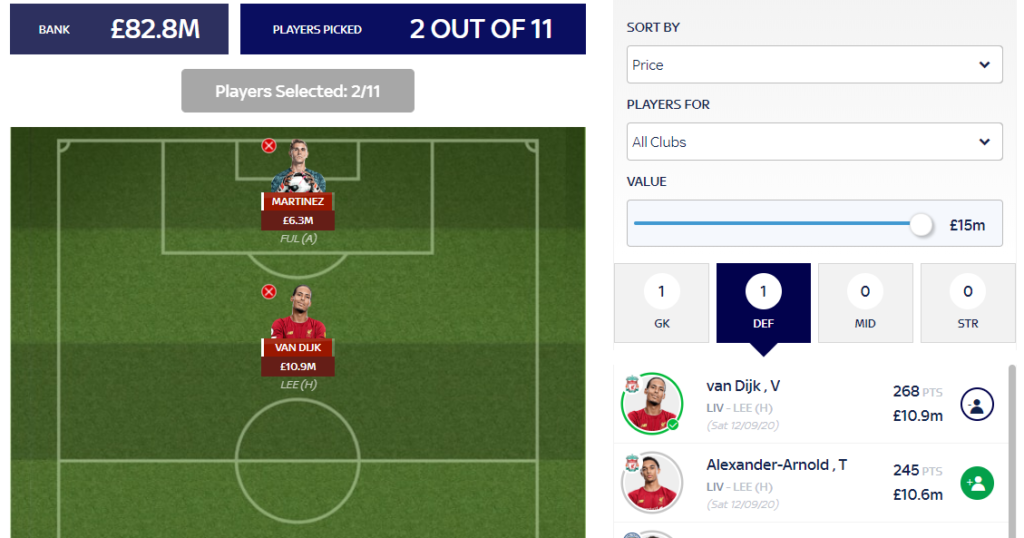 Sky Sports Fantasy Football Week 1 Team of the Week