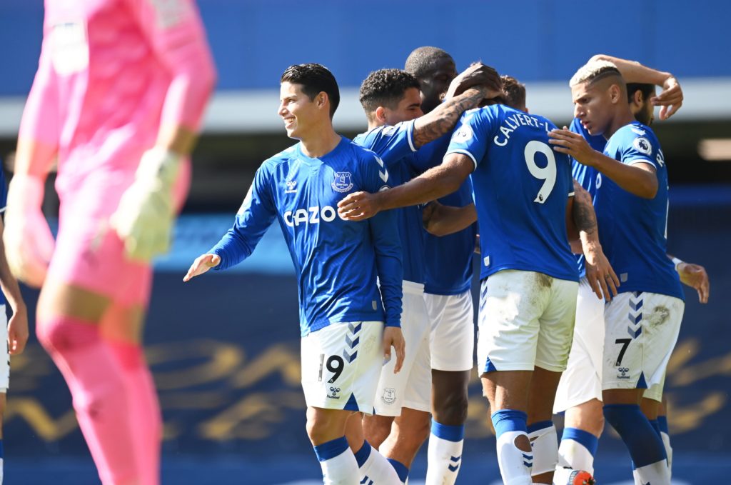 Rodríguez returns for Everton as Ancelotti uses wing-backs against Palace