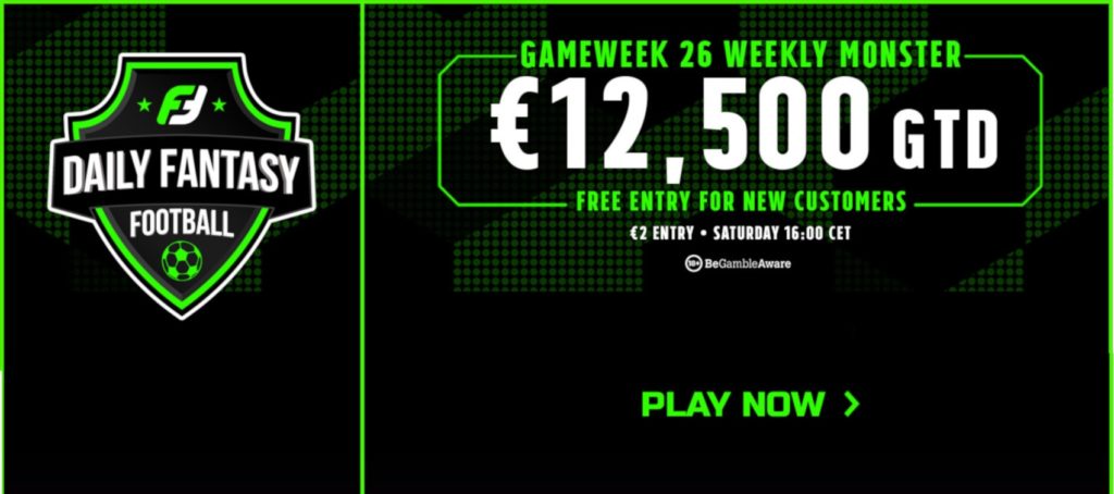 100 free tickets to FanTeam’s €12.5k Weekly Monster event to be won by Scout readers