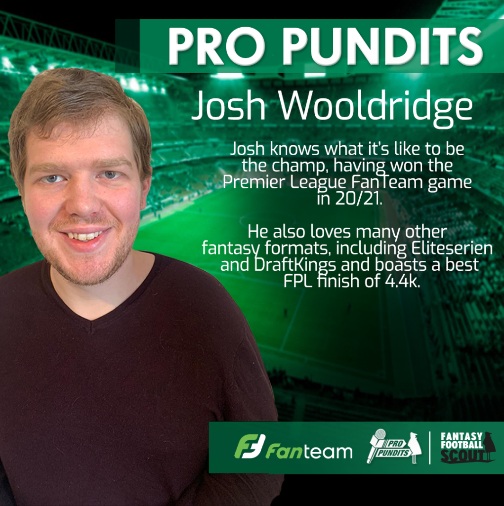 Top FanTeam tips from 2020/21 champion and €200k winner Josh Wooldridge