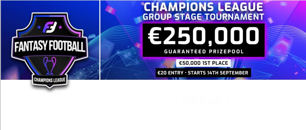 Enter the €250k FanTeam Champions League Group Stage tournament and get your FFS Membership free
