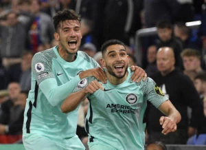 Zaha and Maupay on target as Brighton earn late draw