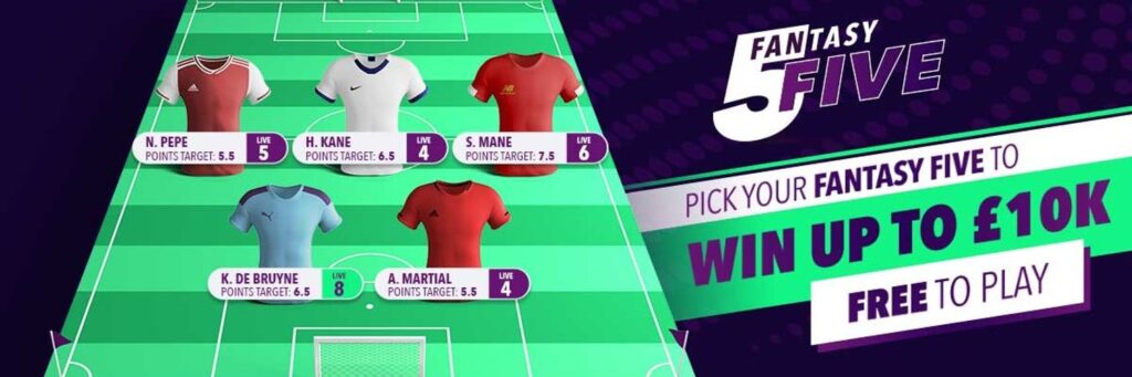 Win £1,000 for free with Fantasy5 by picking the best players for Gameweek 21