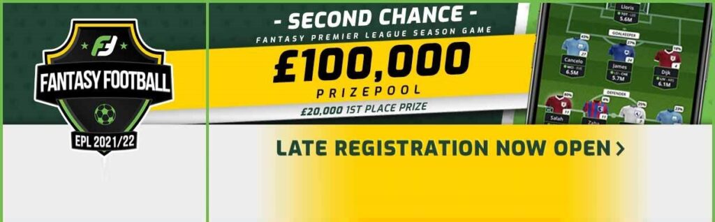 Last chance to enter FanTeam’s £100k half-season game – start on 95% of average score