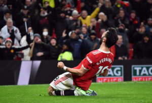 Fernandes and Ronaldo deliver as United beat 10-man Brighton in FPL Double Gameweek 25