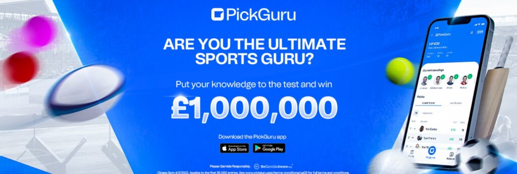 A chance to win £1m with the PickGuru prediction game