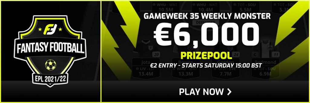The latest cheap entry route into FanTeam’s €100k Gameweek 38 event