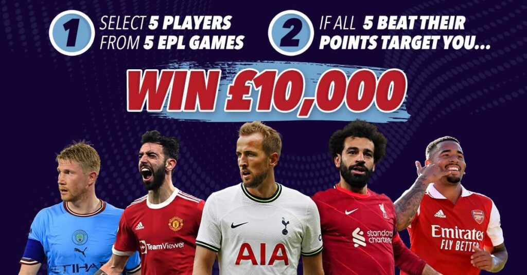 Win £10,000 for free with Fantasy5 by picking the best players for Gameweek 1