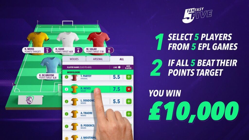 Win £10,000 for free with Fantasy5 – pick the best players for