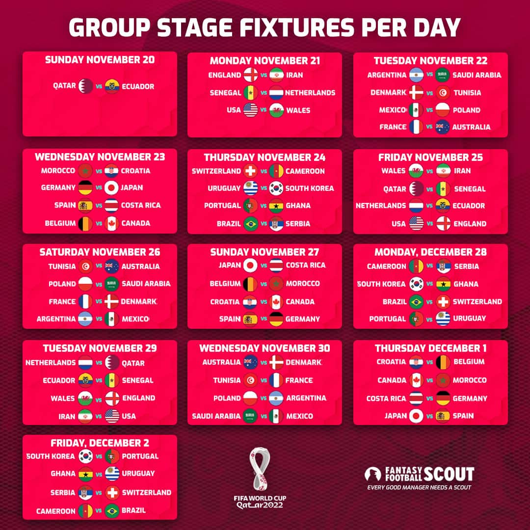 The World Cup 2022 Schedule The World Cup 2022 Schedule