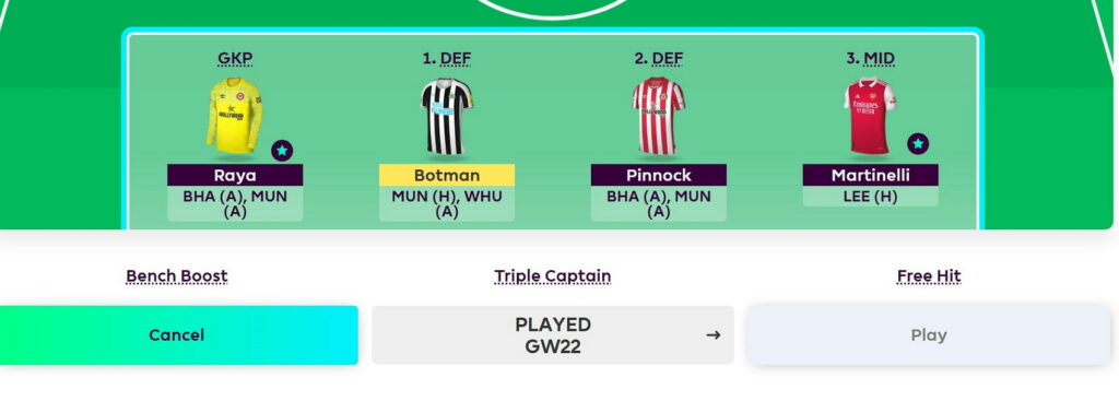 When to Bench Boost in FPL: Double Gameweek 29 v 34