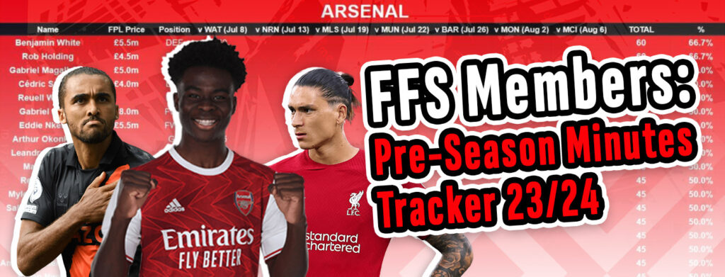 FPL 2023/24 pre-season minutes tracker: Every player, every game 2