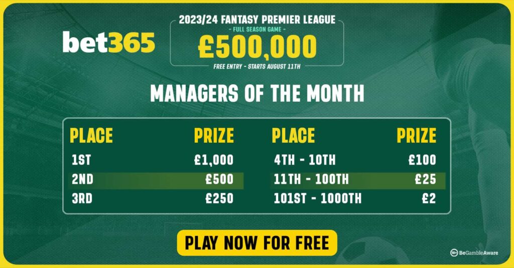 How to play bet365's £500,000 Premier League Fantasy game for free 6