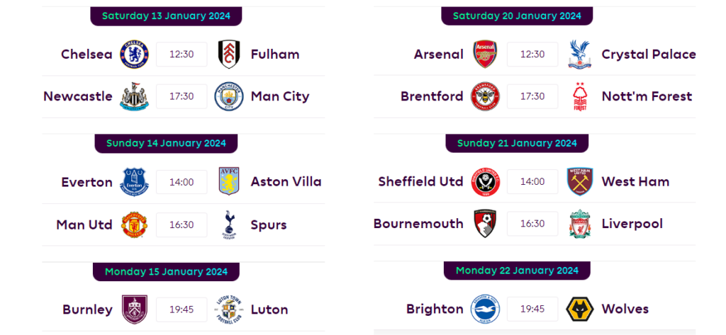 18/19 Premier League Preview, Matchweek 10