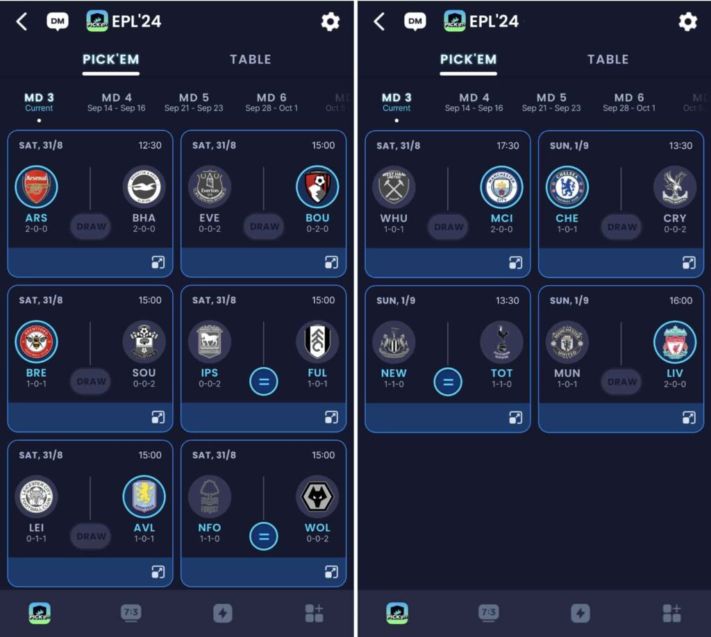 Sleeper Pick'em predictions for Matchday 3