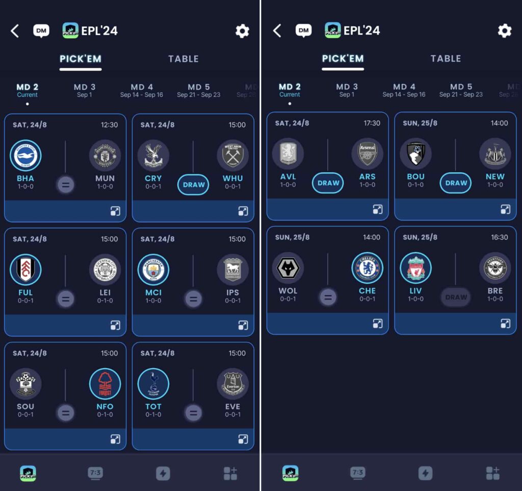 Using Sleeper Pick'em to predict this weekend