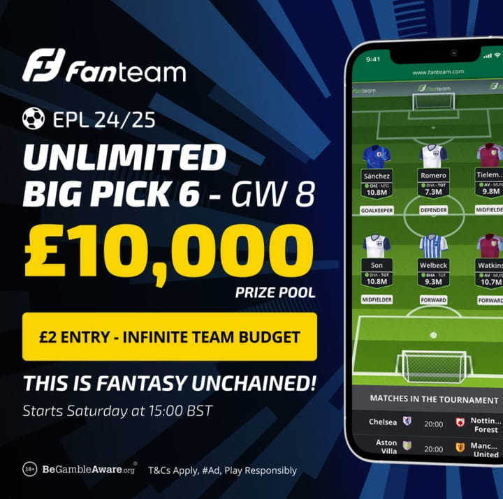 FanTeam: Big Pick 6 offers prizes for Gameweek 8