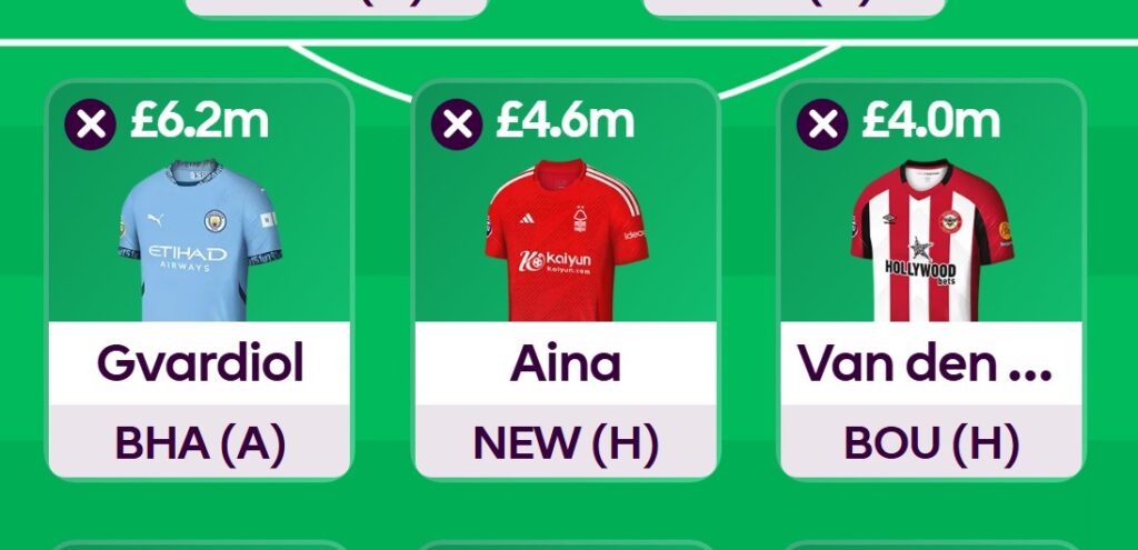FPL Family Sam’s Gameweek 11 Wildcard draft