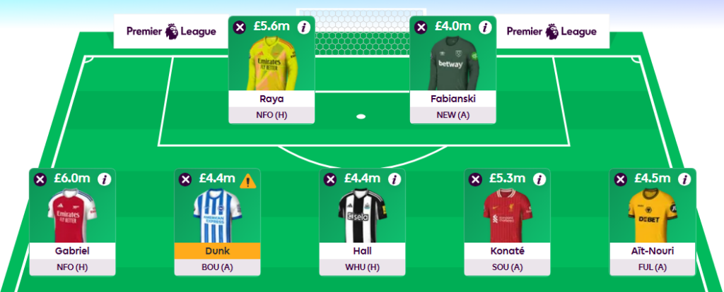 Zophar’s FPL Gameweek 12 Wildcard draft