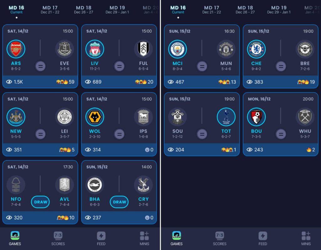 Sleeper Pick'em predictions for Matchday 16