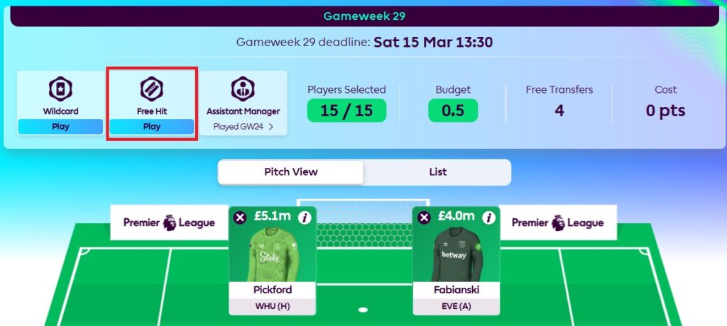 What is the Free Hit chip and how do you use it?