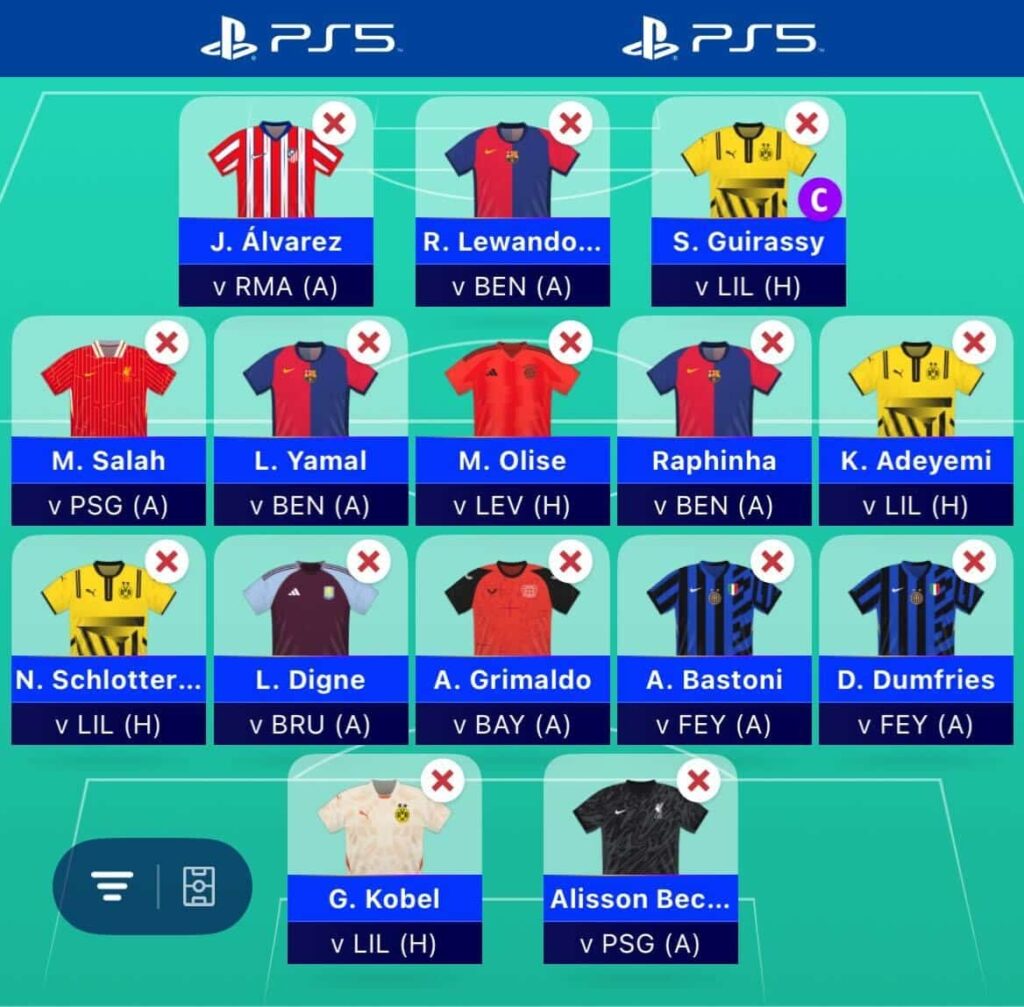 UCL Fantasy Matchday 11: FPL Reactions’ team reveal