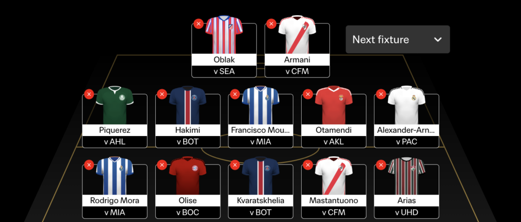 FIFA Club World Cup Fantasy: Best Matchday 2 Wildcard squad