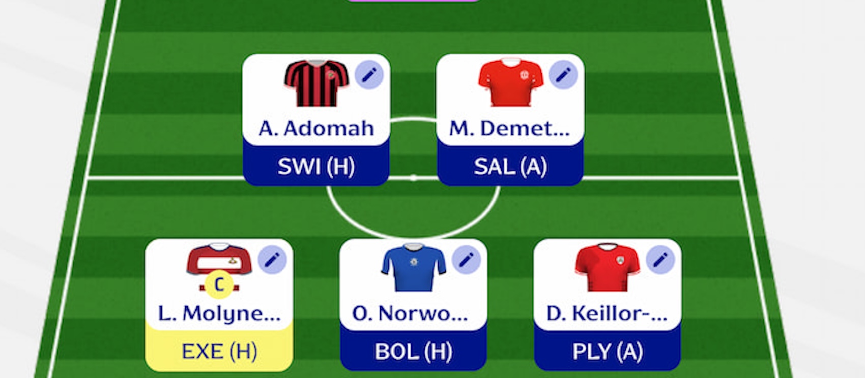 Fantasy EFL Gameweek 1 team reveal: Lewis P