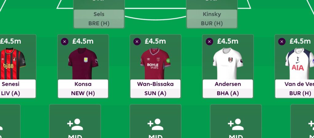 Best £4.5m defenders for FPL 2025/26