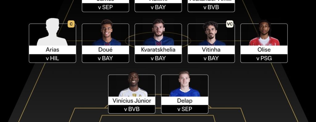 FIFA Club World Cup 2025 Fantasy Matchday 5 team reveals