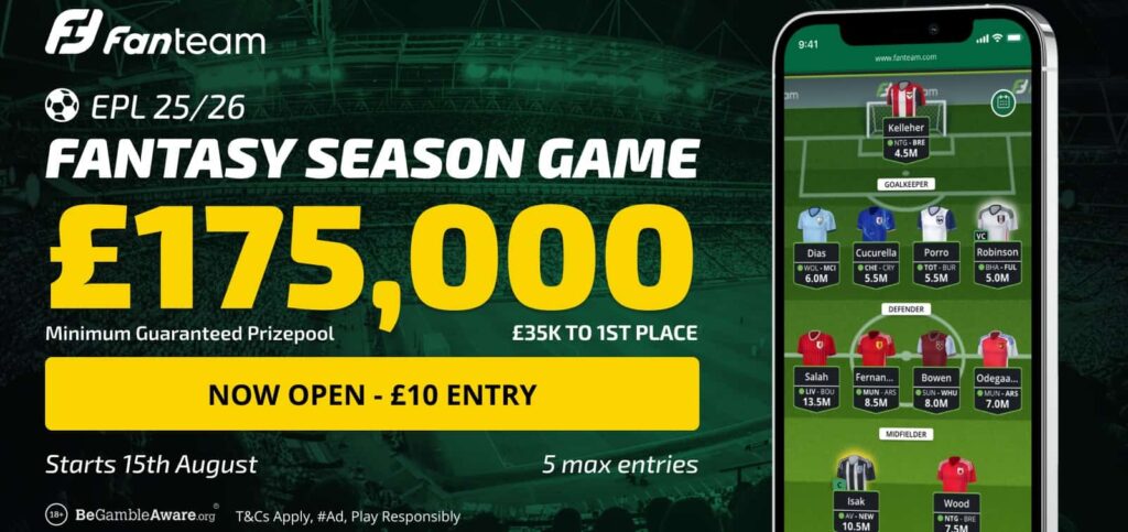 FanTeam: Scout team for 2025/26 EPL Fantasy