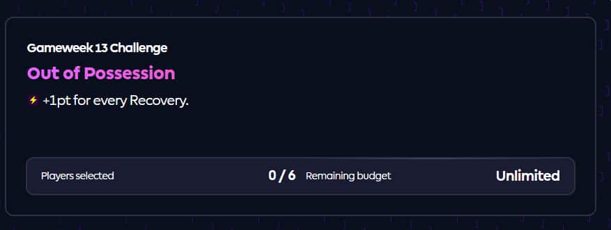 FPL Challenge Gameweek 13
