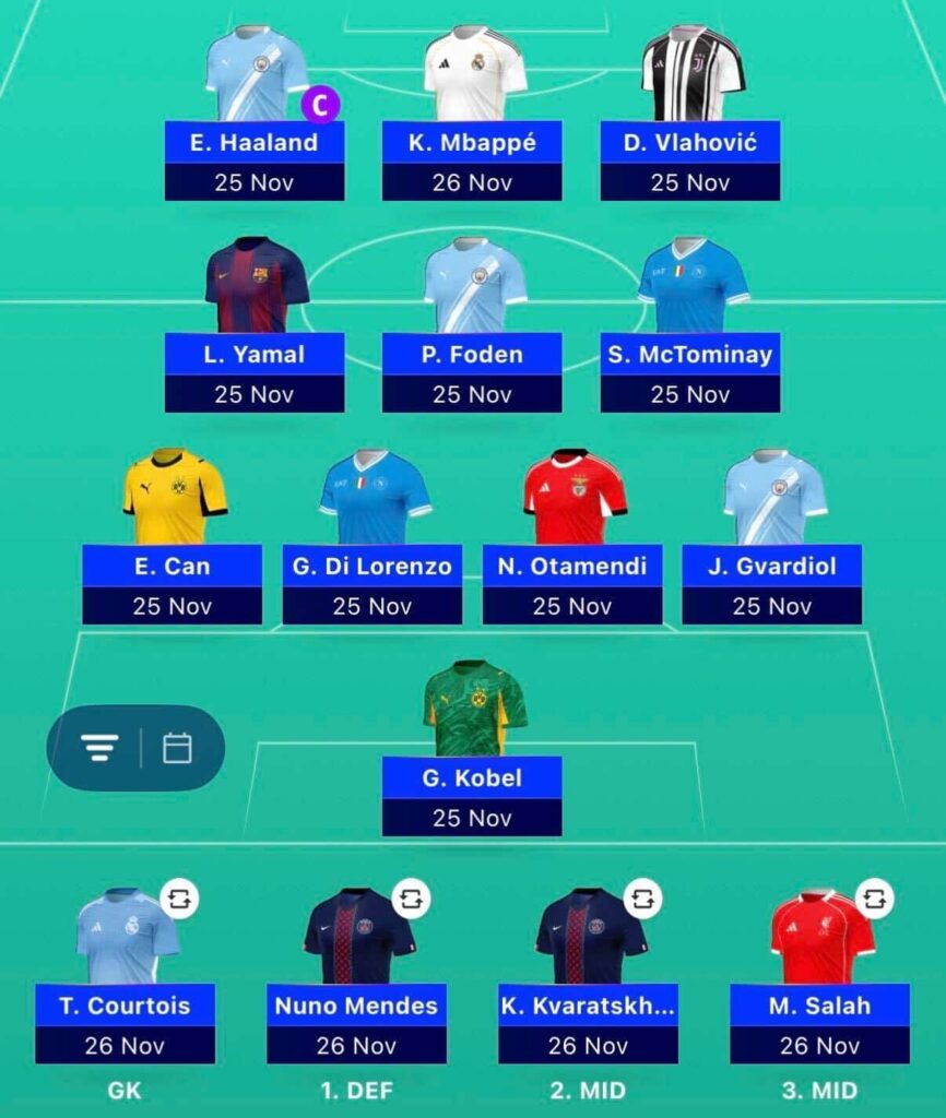 Matchday 5 Team Reveals