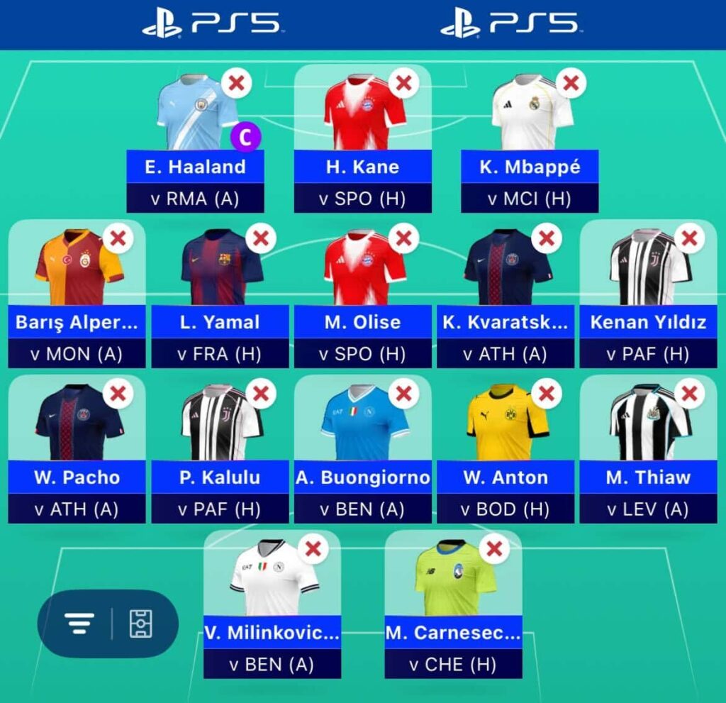 Matchday 6 Best Wildcard Team