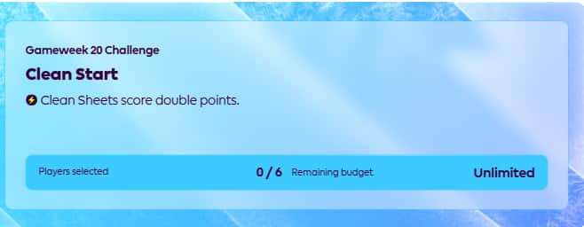 FPL Challenge Gameweek 20