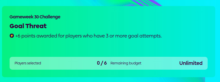 FPL Challenge Gameweek 30