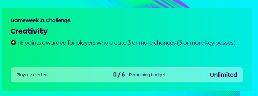 FPL Challenge Gameweek 31