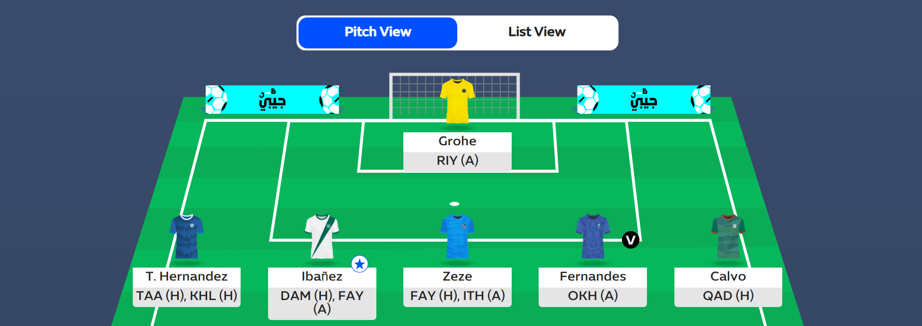 Saudi Fantasy: Round 27 Team Reveals