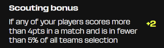 world cup scouting bonus