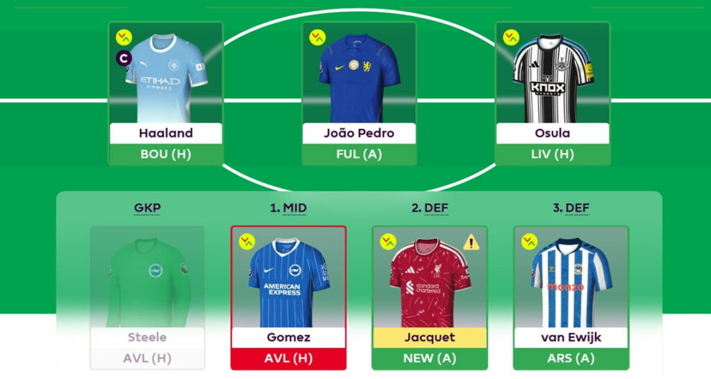 How to make an FPL substitution 2