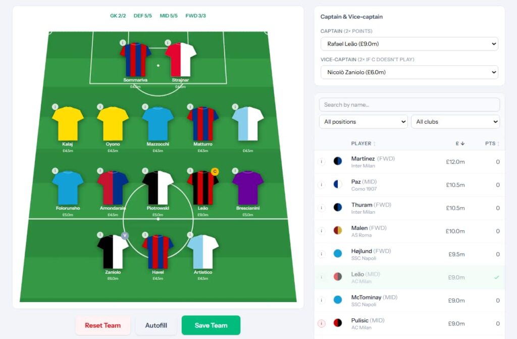 Tattico Fantasy Serie A