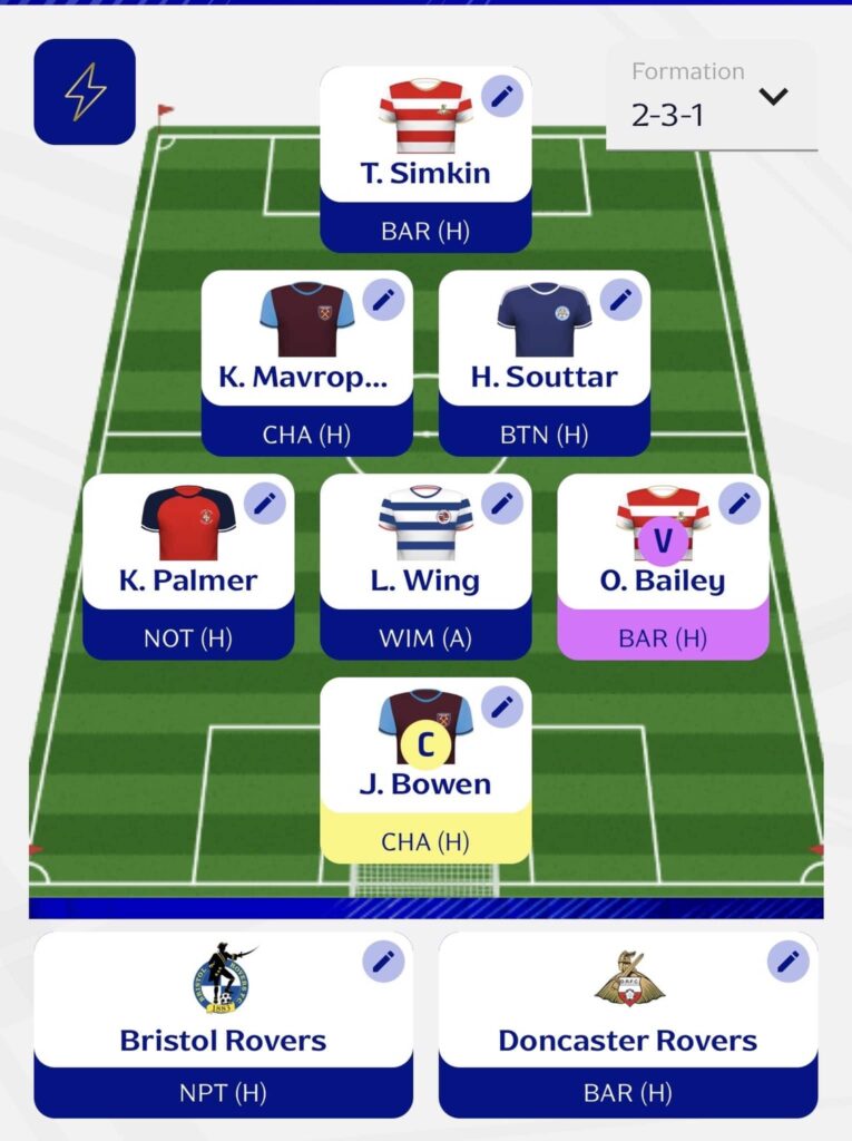 Fantasy EFL Gameweek 2