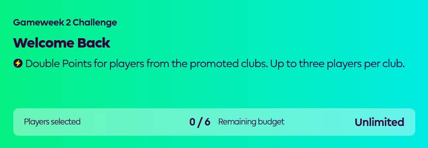 FPL Challenge Gameweek 2