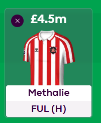 Sunderland Methalie